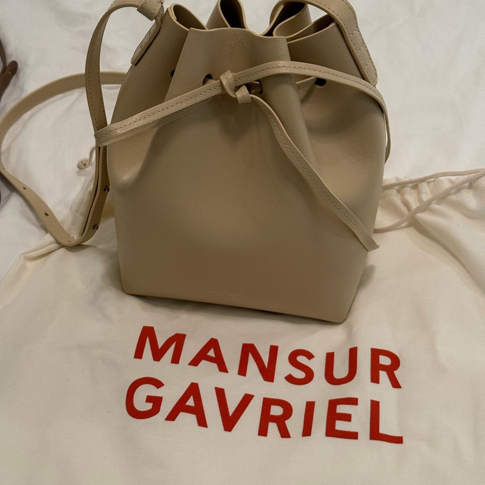 Mansur Gavriel Mini Bucket Bag Dune Ivory Cream - Picture 4 of 11